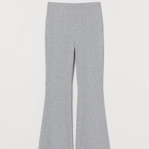 H&M Grey Ribbed Flare Leggings